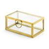Arany üveg gyűrűtartó doboz