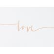 Fehér esküvői vendégkönyv rose gold love felirattal Fehér esküvői vendégkönyv rose gold love felirattal