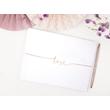 Fehér esküvői vendégkönyv rose gold love felirattal Fehér esküvői vendégkönyv rose gold love felirattal