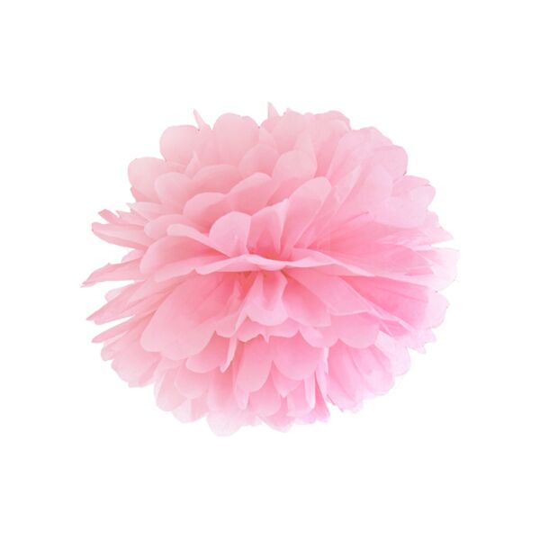Rózsaszín selyempapír pompom 35 cm