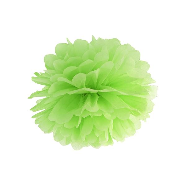 Zöld selyempapír pompom 35 cm