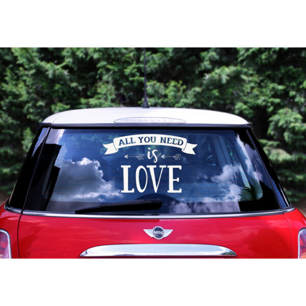 All you need is love autodekor matrica