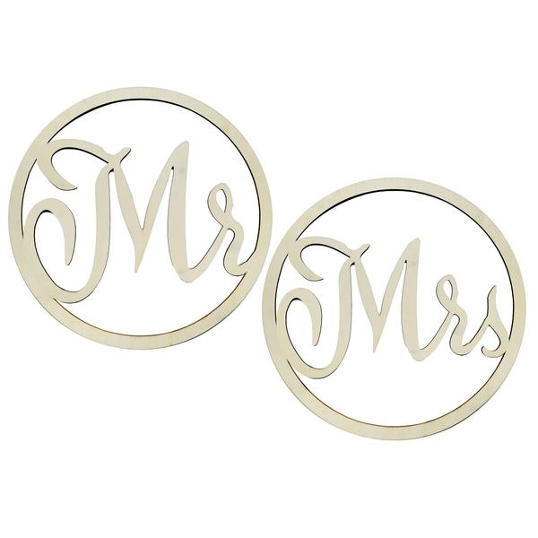 Elegáns fa mr és mrs dekoráció